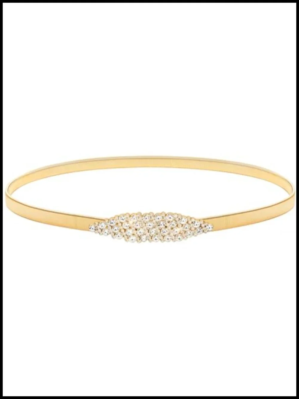 Elastic Metal Skinny Waist Belt Stretch Chain Belt for Dress